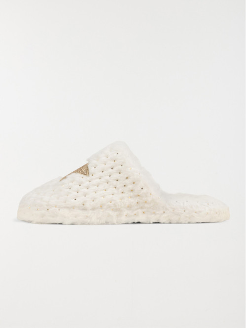 Chaussons blancs étoile femme (36-41)