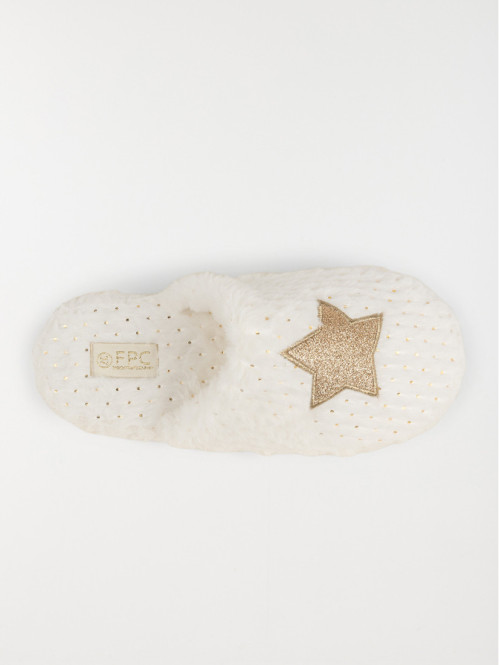 Chaussons blancs étoile femme (36-41)