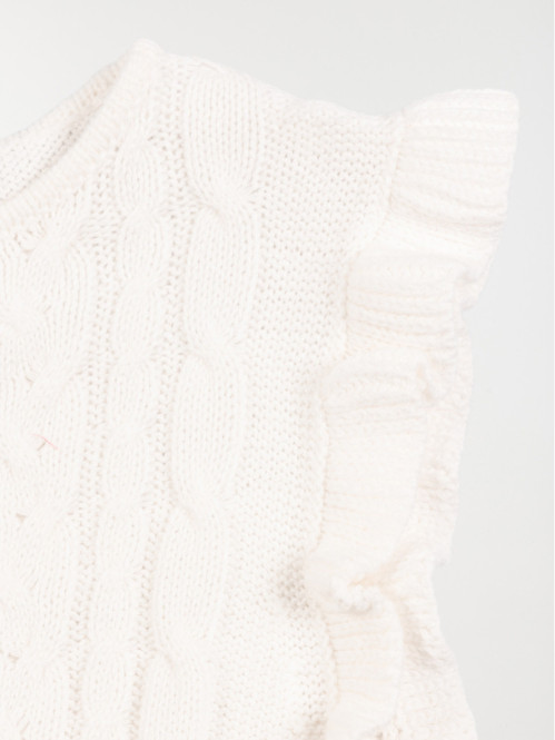 Gilet sans manches écru...