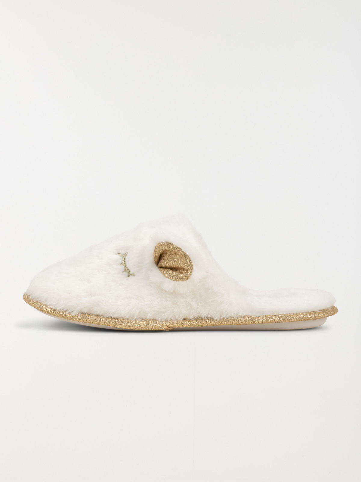 Chaussons blancs souris femme (36-41) Chaussons blancs souris femme (36-41)