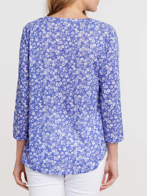 T-shirt manches 3/4 fleuri...
