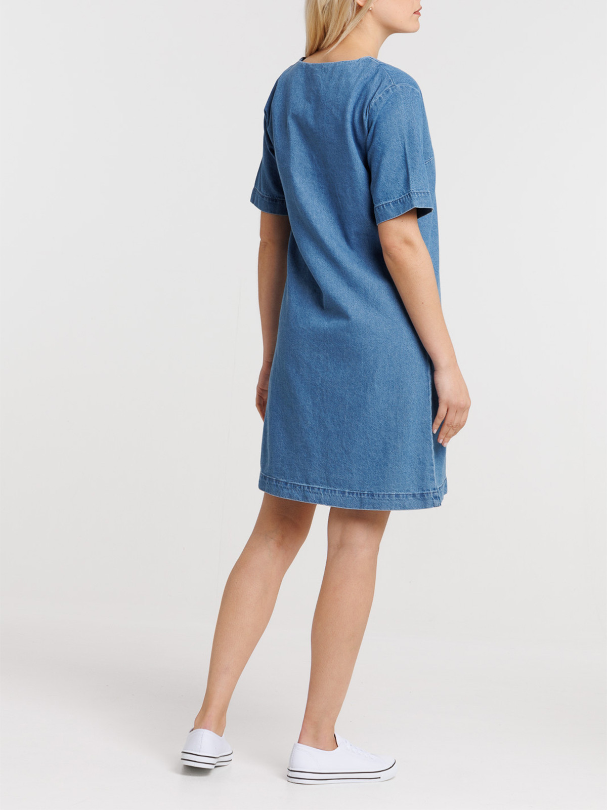 Robe denim stone coton femme