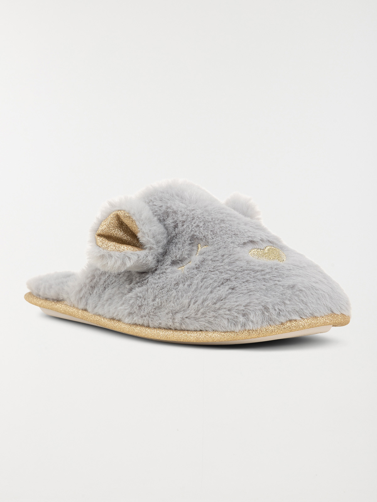 Chaussons gris souris femme (36-41)
