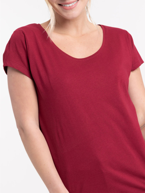 T-shirt basique bourgogne...