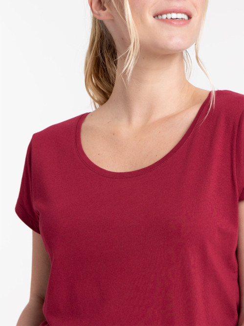 T-shirt basique bourgogne...