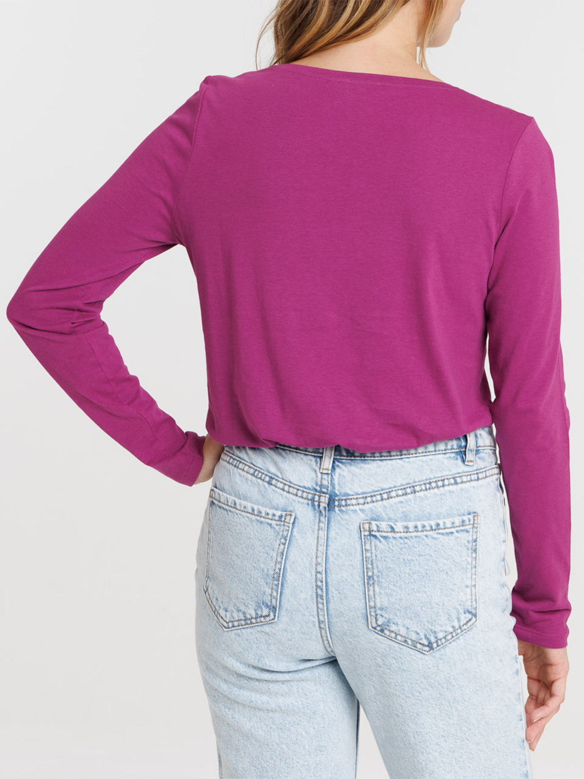 Tee-shirt coloris violet femme