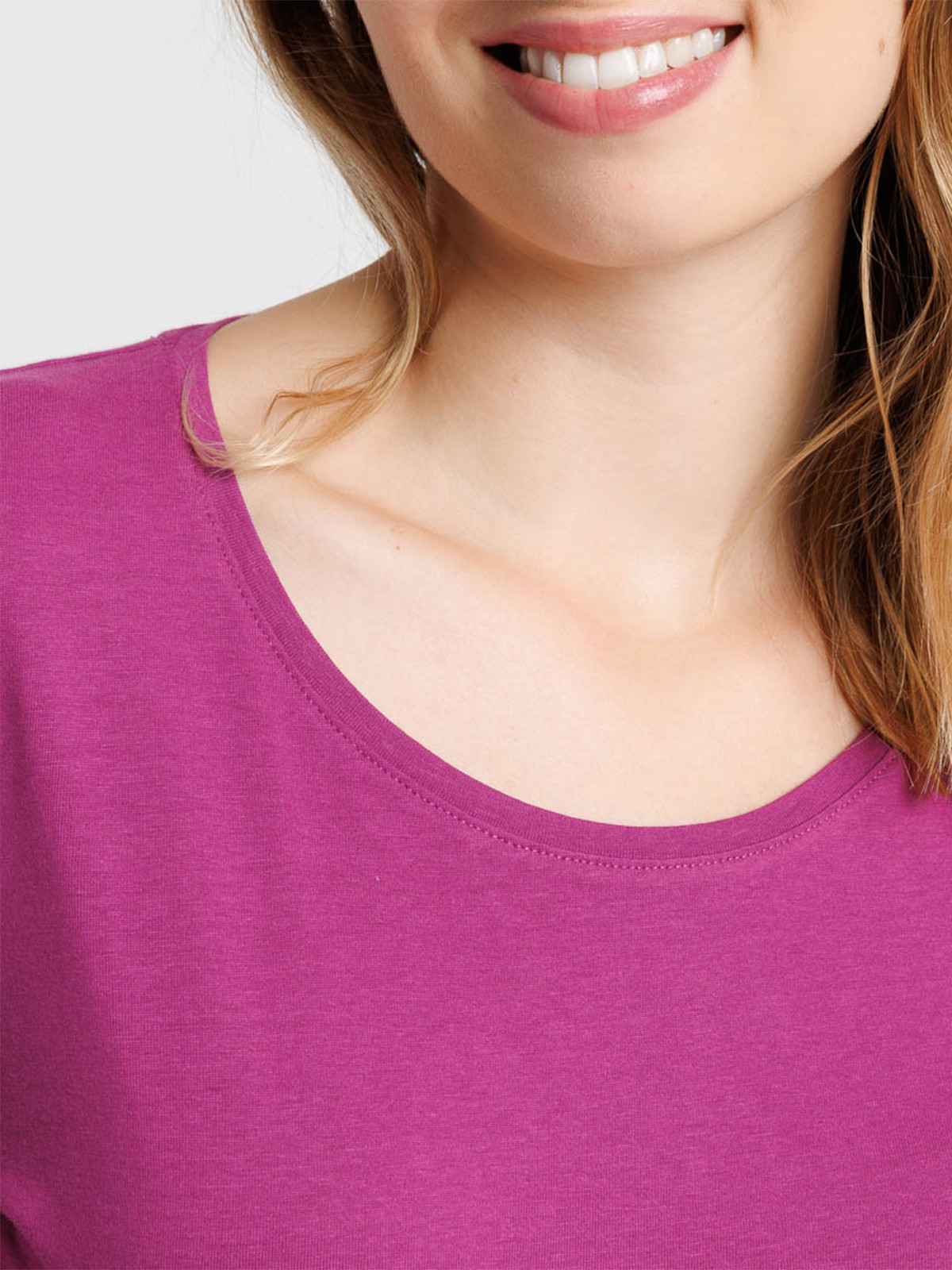 Tee-shirt coloris violet femme