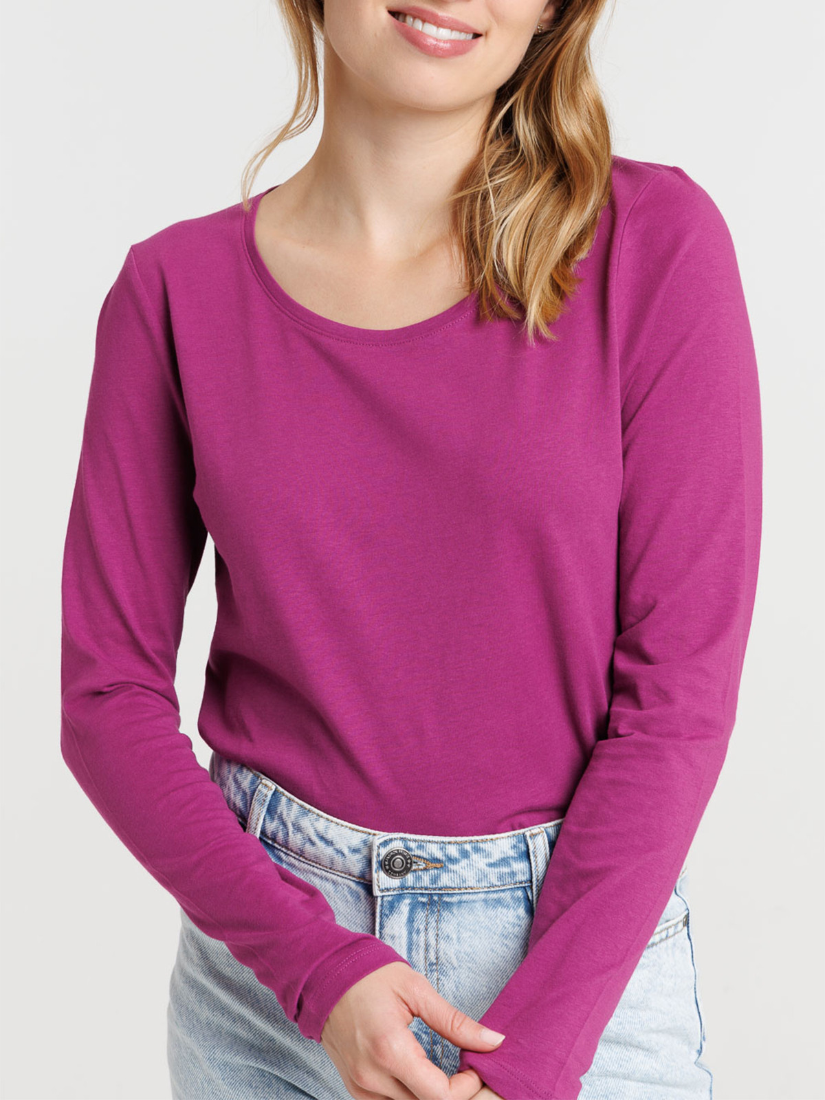Tee-shirt coloris violet femme