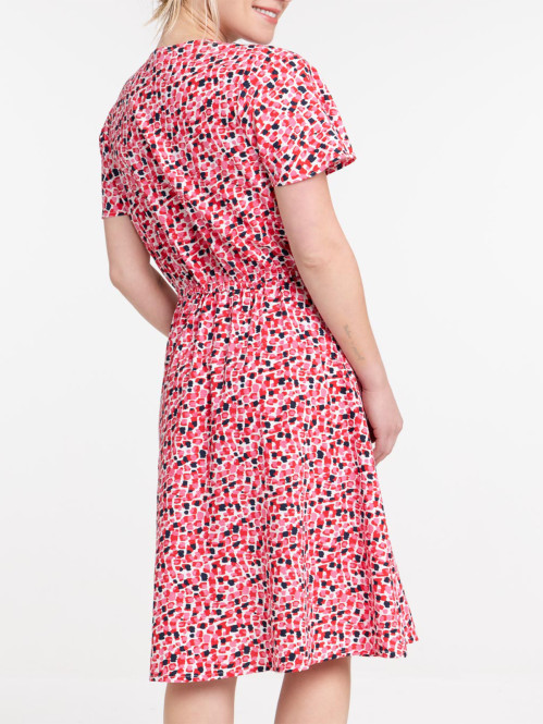 Robe imprimée boutonnée femme