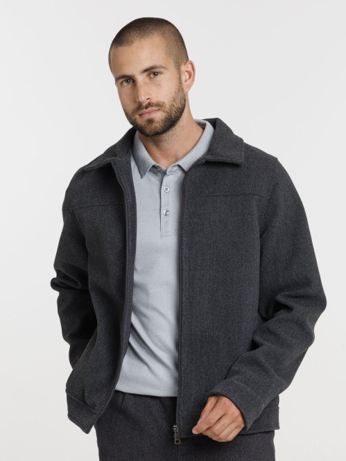 Blouson col classique homme