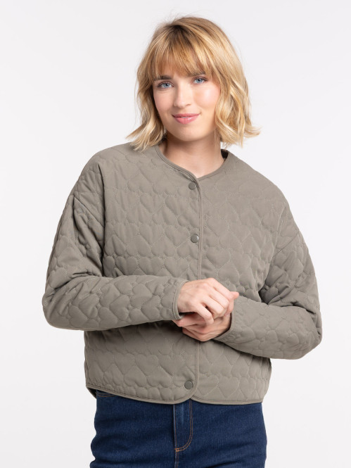 Veste matelassé coeur femme