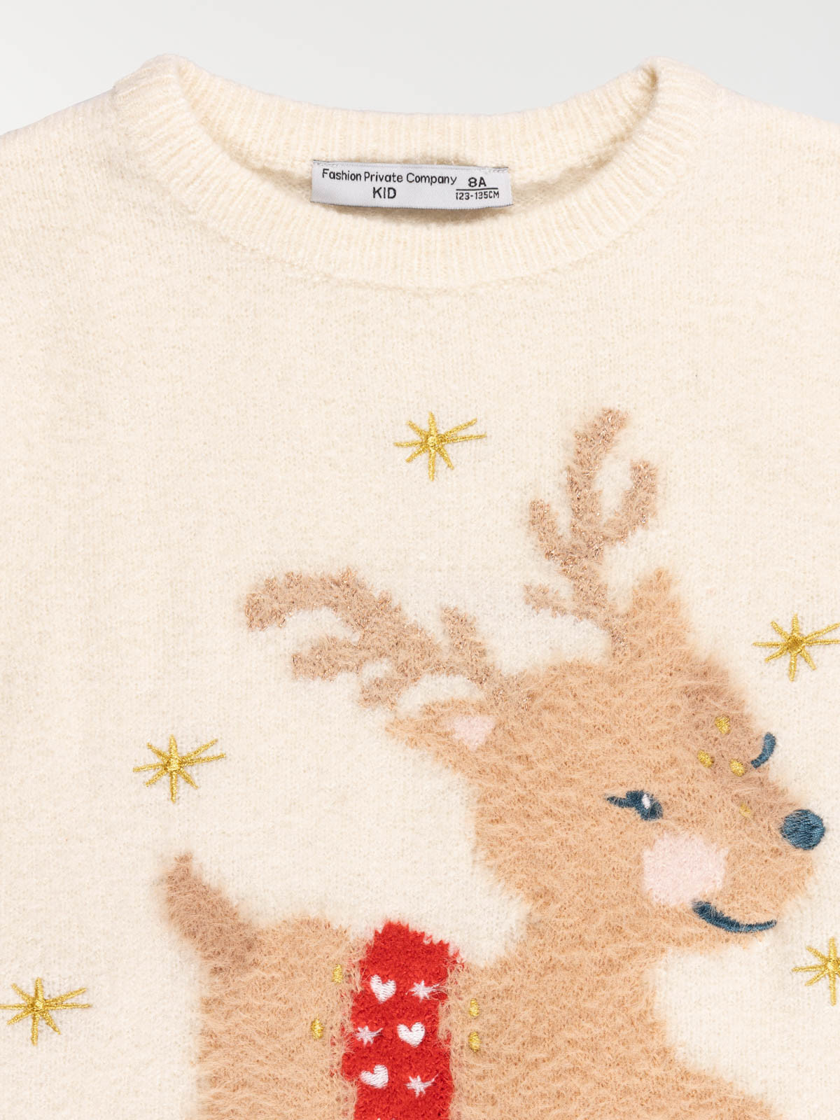 Pull cerf noël fille (3-12A)