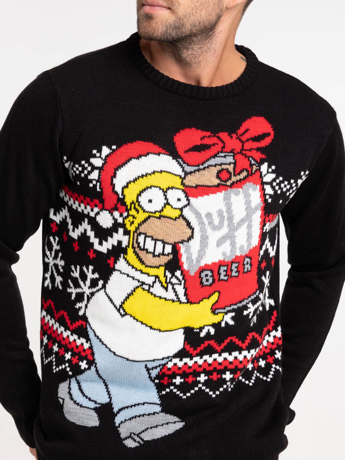 Pull de Noël Homer Simpson homme Pull de Noël Homer Simpson homme