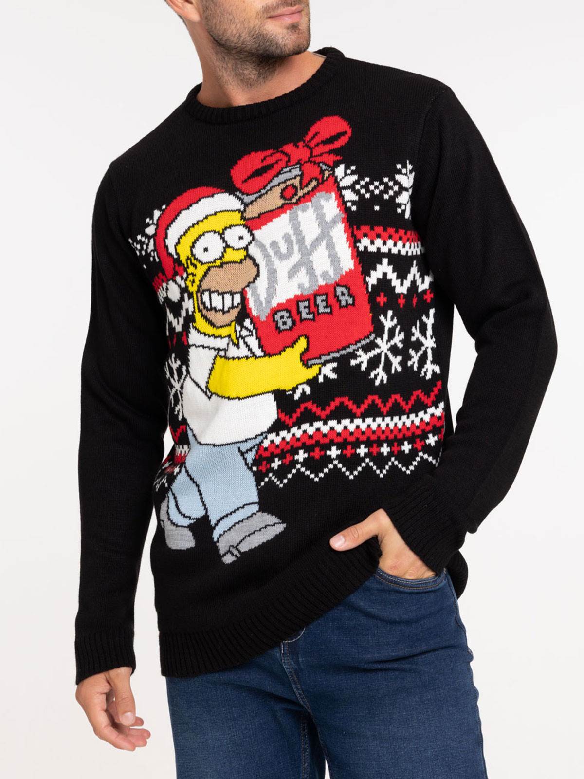 Pull de Noël Homer Simpson homme Pull de Noël Homer Simpson homme