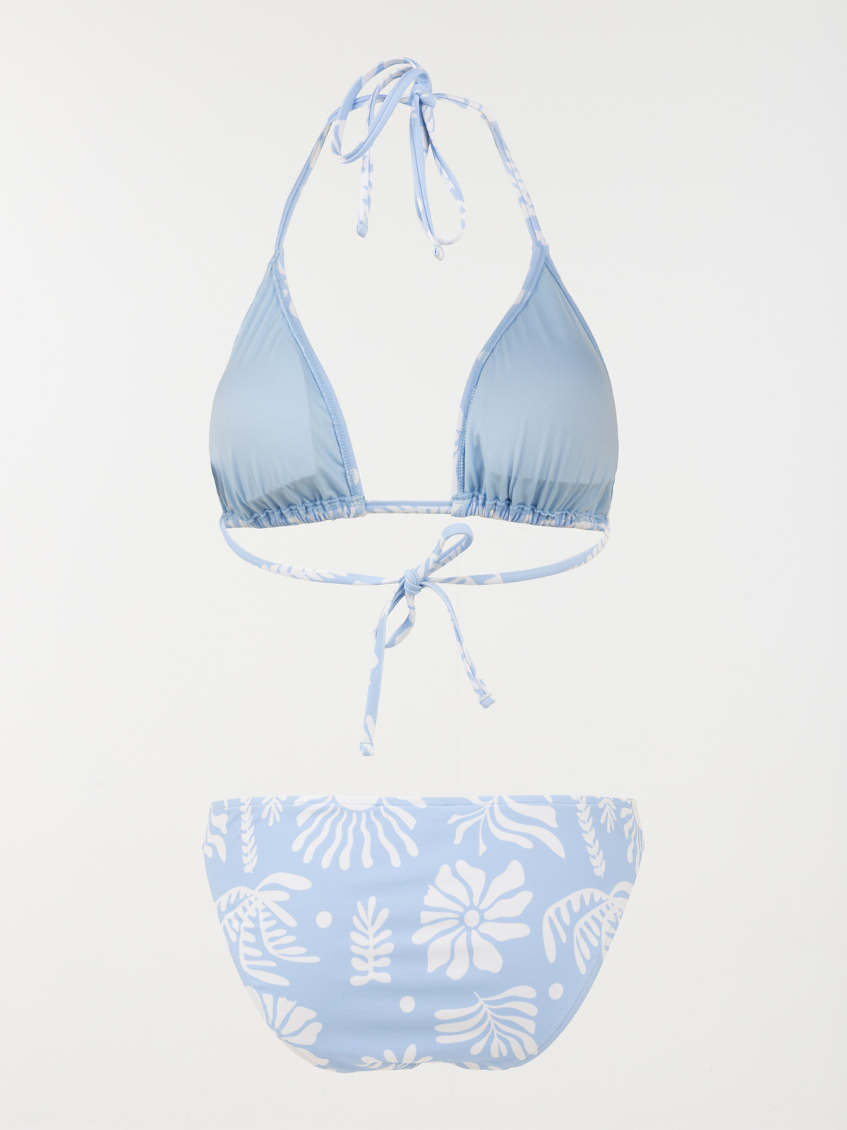 Maillot de bain 2 pièces motif femme