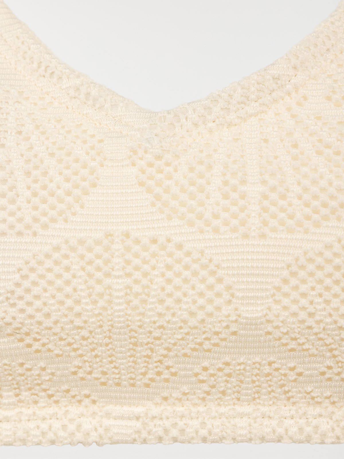 Haut de maillot de bain écru femme