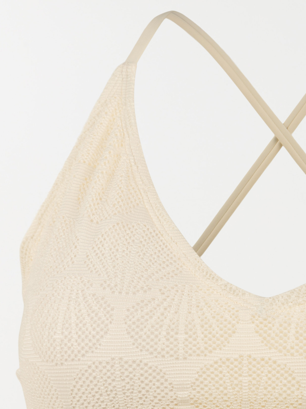 Haut de maillot de bain écru femme