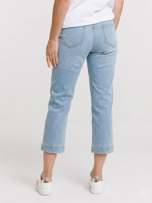 Pantacourt en jean bleached...