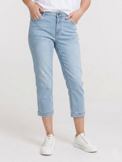 Pantacourt en jean bleached...