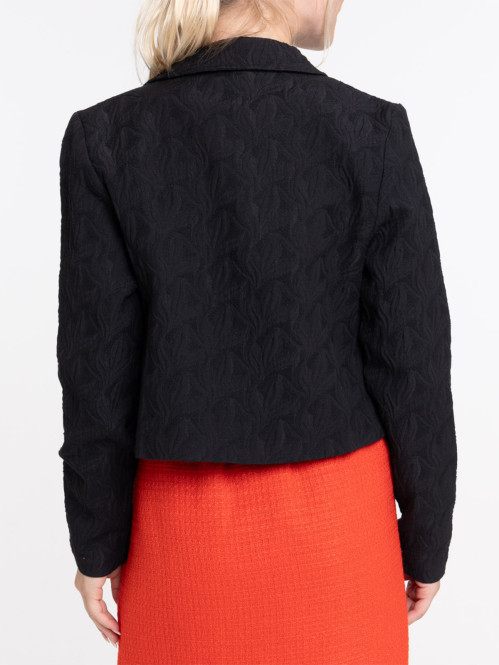Veste noire jacquard femme