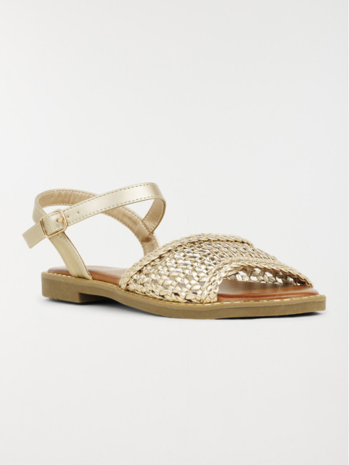 Sandales plates dorées...