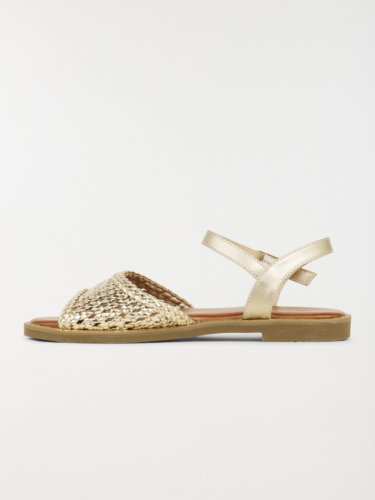 Sandales plates dorées femme (36-41)