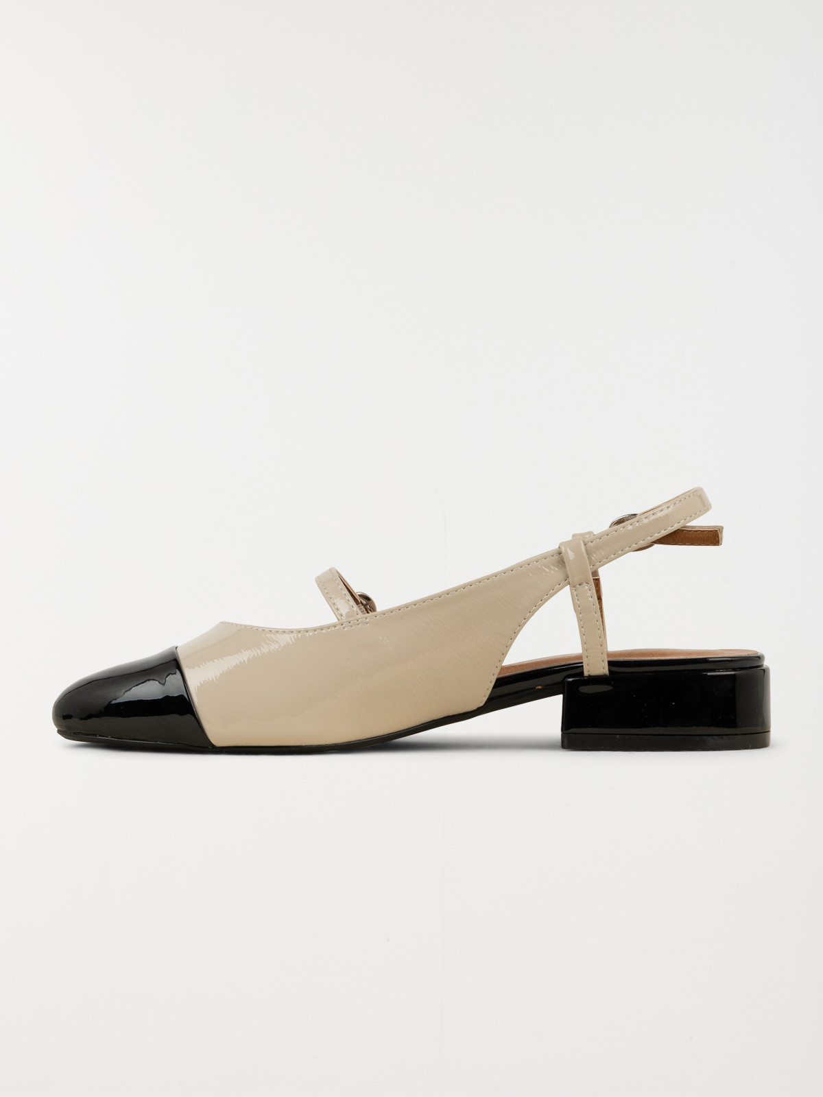 Escarpins femme beige et noir (36-41)