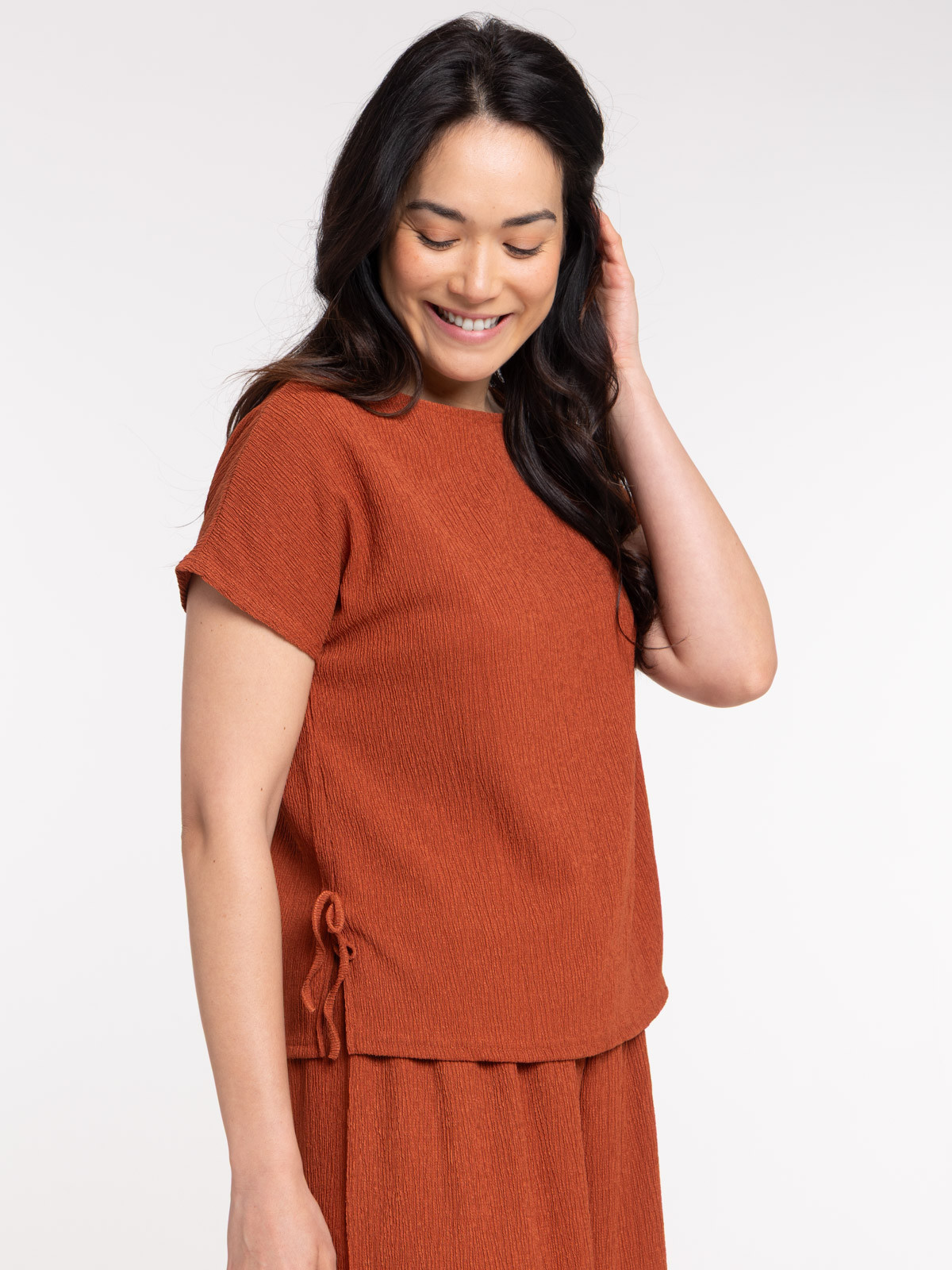 T-shirt noeuds côtés femme