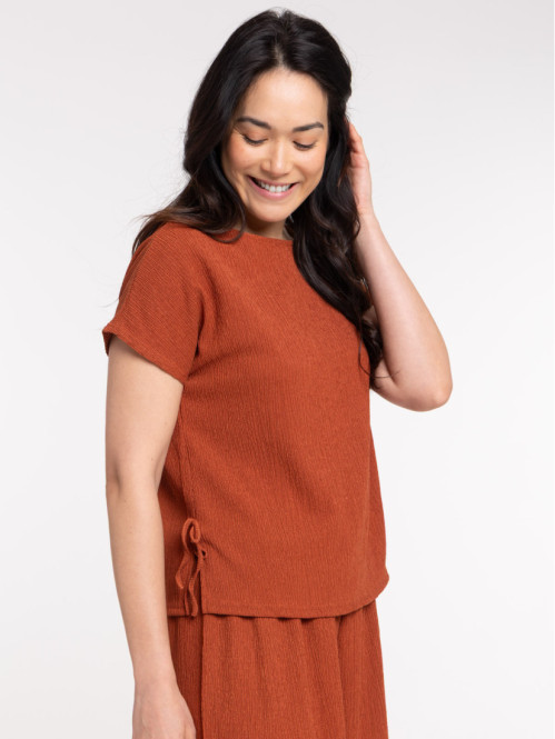 T-shirt noeuds côtés femme