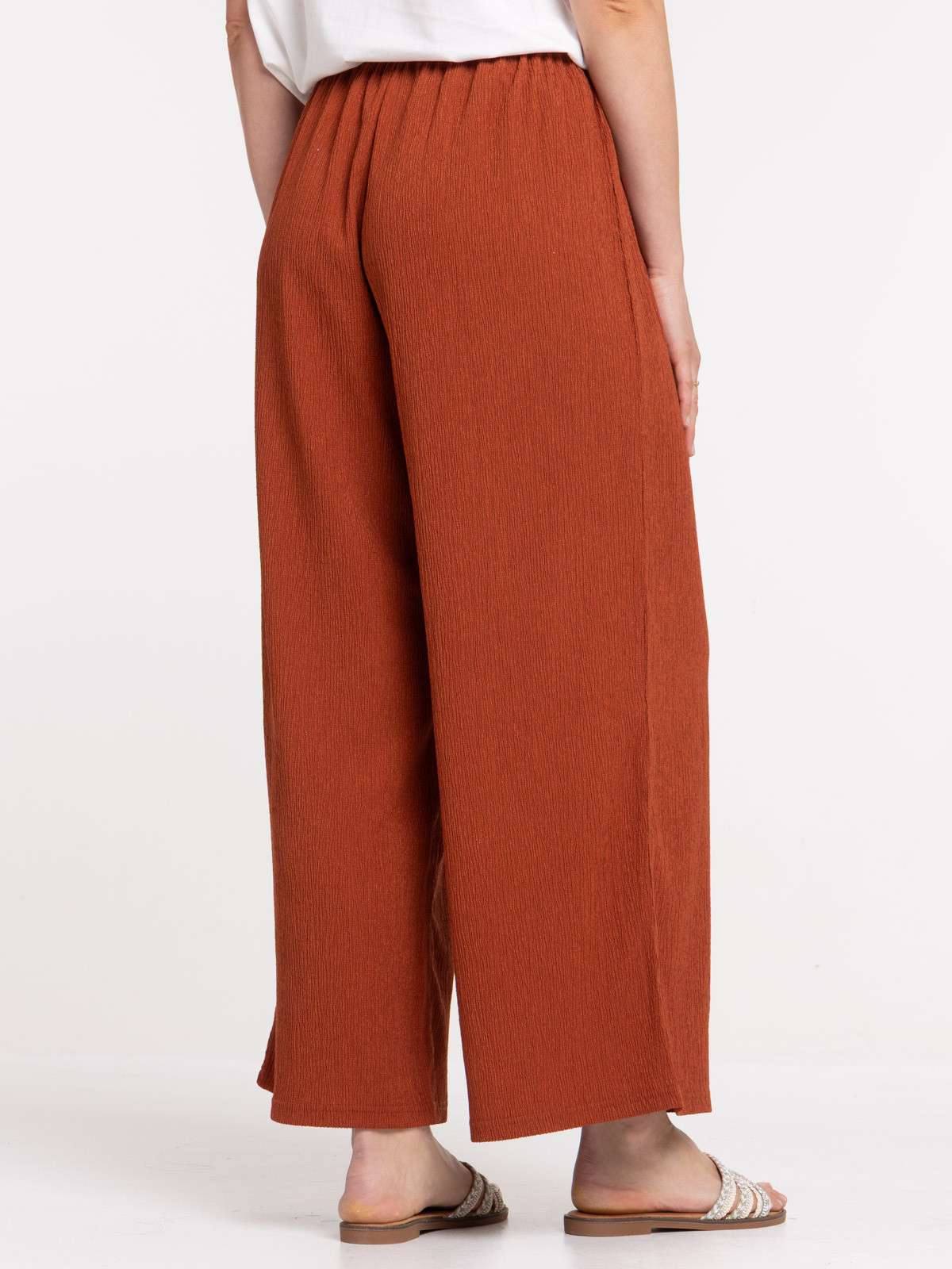 Pantalon femme terre de sienne