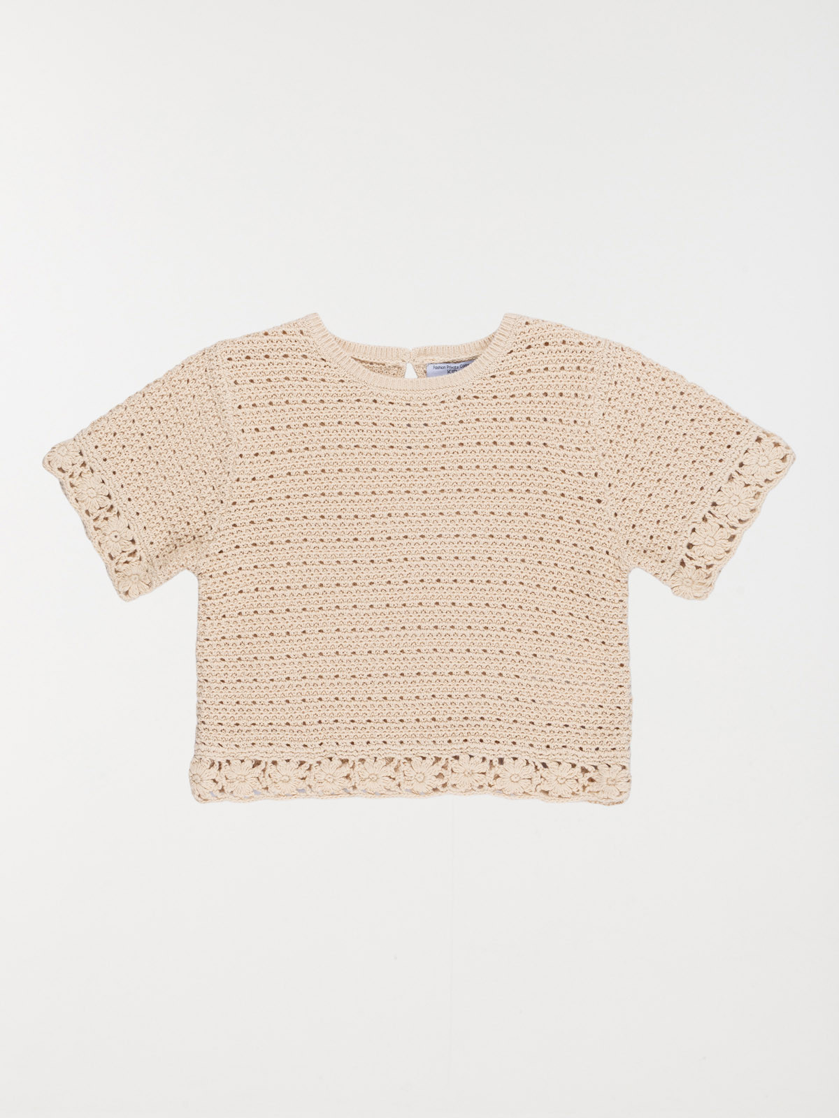 Pull maille crochet fille (3-12A)