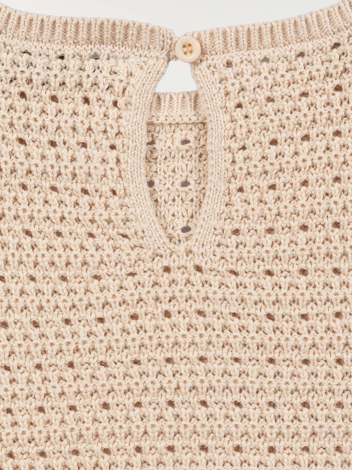 Pull maille crochet fille (3-12A)