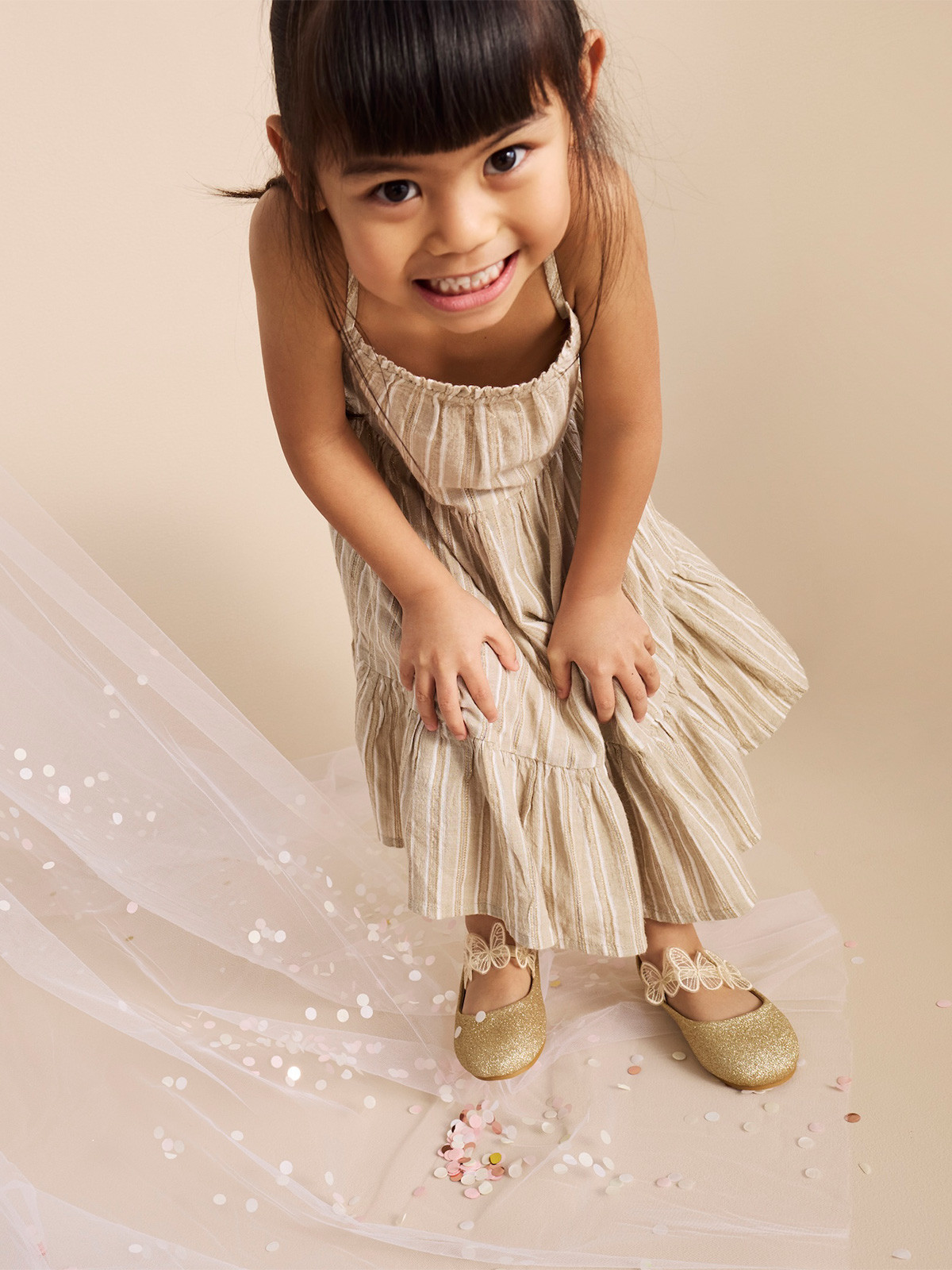 Robe à bretelles rayures fille (3-12A)