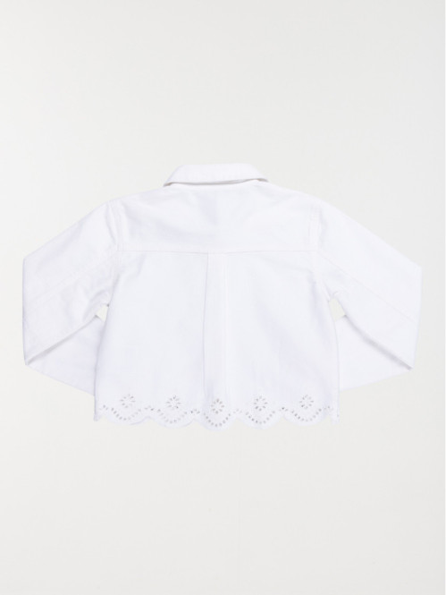 Veste écru brodée fille...