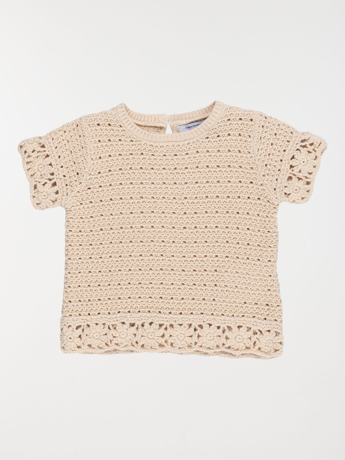 Pull maille crochet fille (3-36M) Pull maille crochet fille (3-36M)