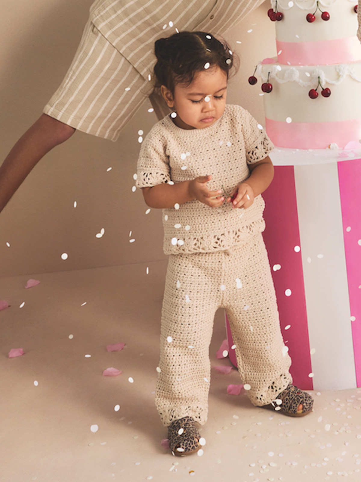 Pull maille crochet fille (3-36M) Pull maille crochet fille (3-36M)