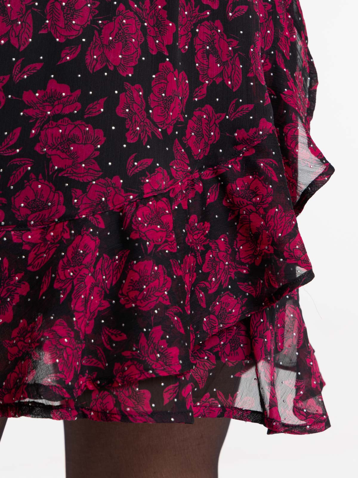 Jupe voile courte imprimée femme