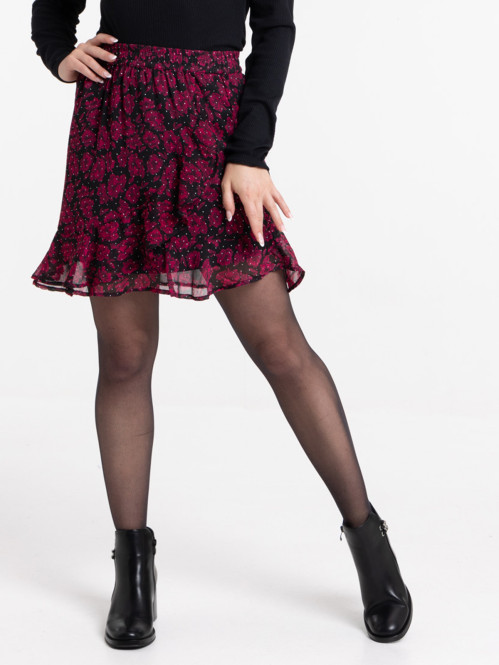 Jupe voile courte imprimée...