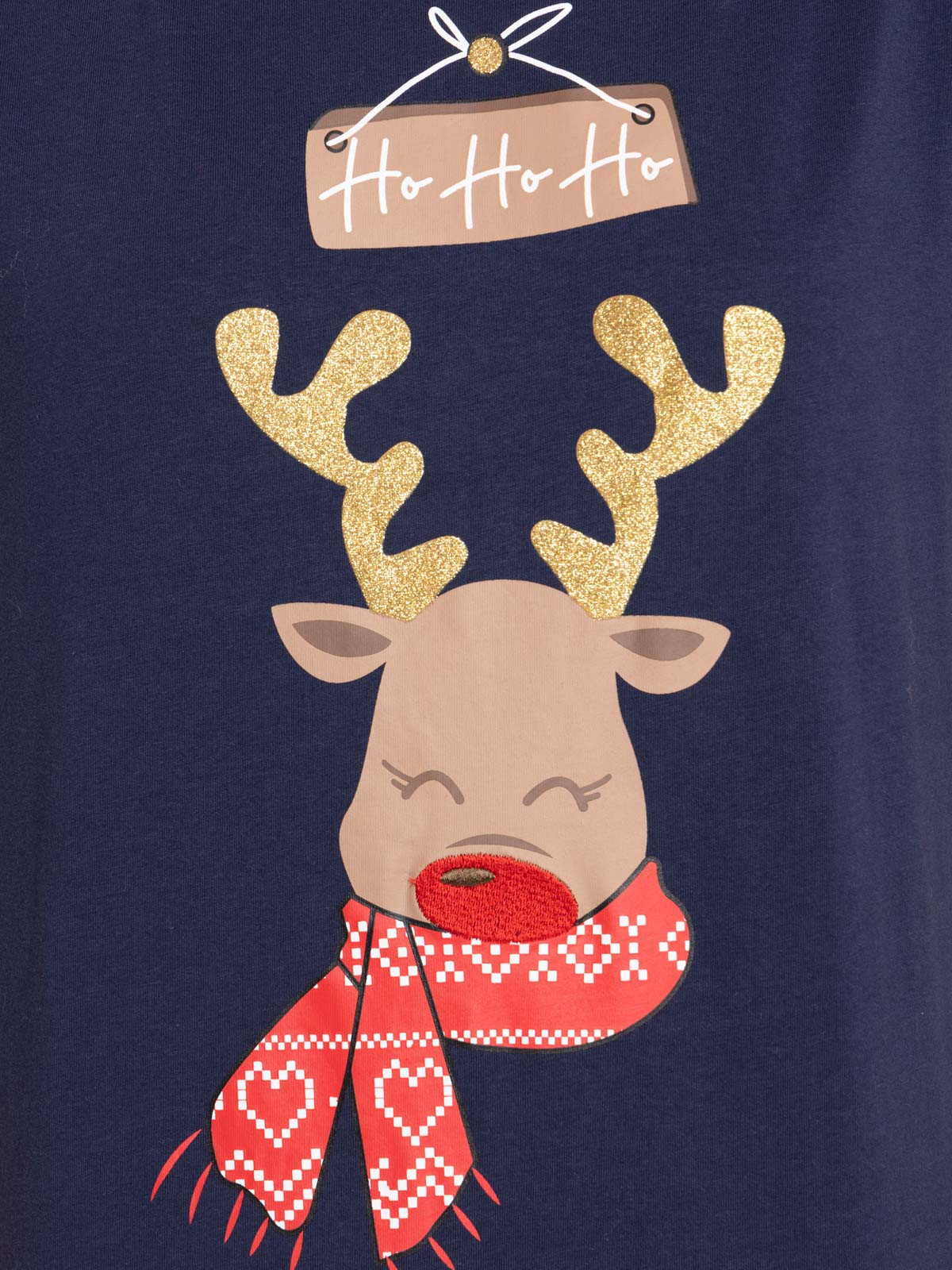 Tee-shirt renne de Noël femme