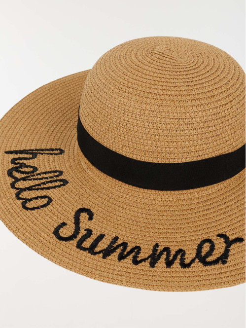 Chapeau brodé Hello Summer...