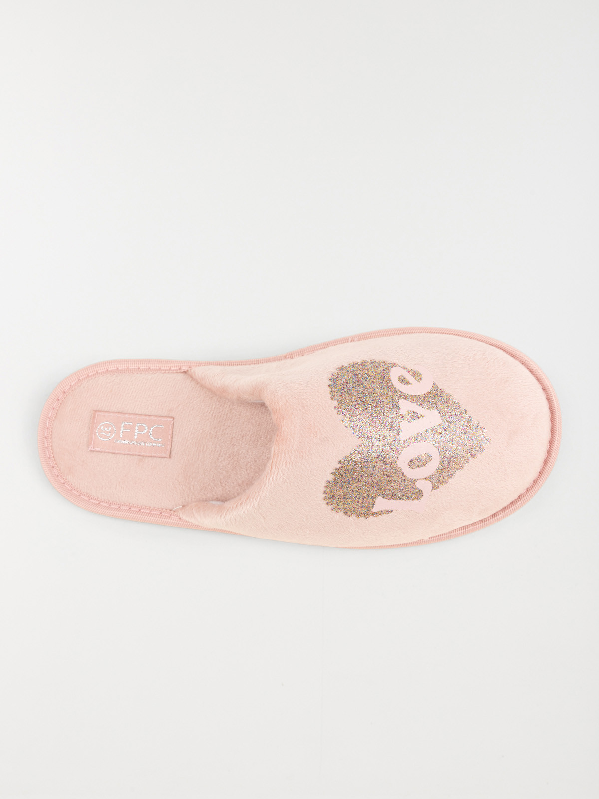 Mules roses motif coeur femme (36-41)