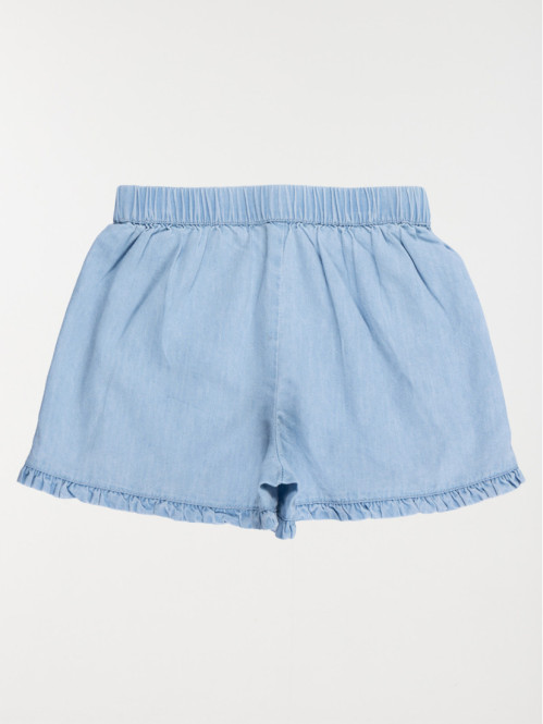 Short denim léger volants...