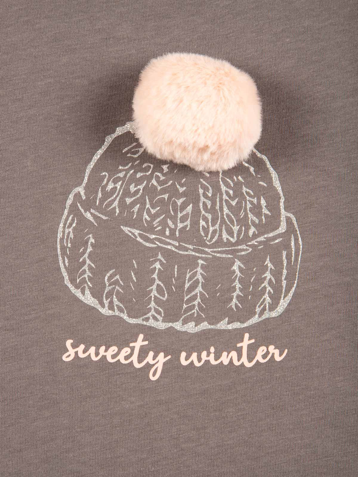 T-shirt motif et pompon fille (10-16A) T-shirt motif et pompon fille (10-16A)