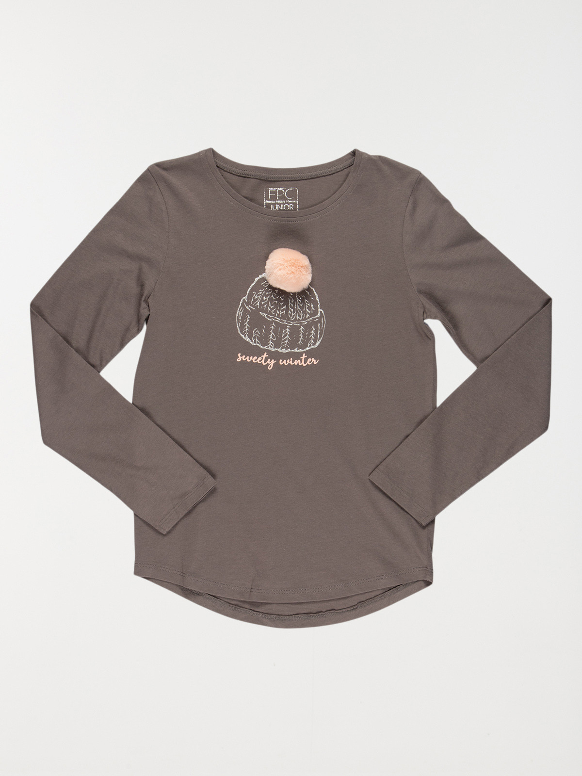 T-shirt motif et pompon fille (10-16A) T-shirt motif et pompon fille (10-16A)