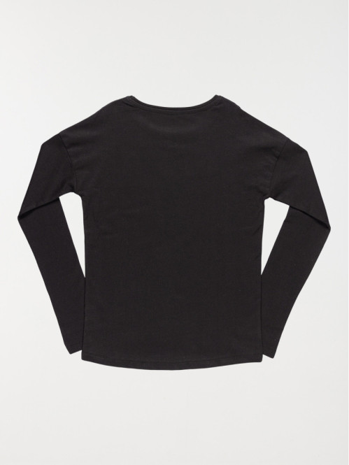 T-shirt noir message fille...