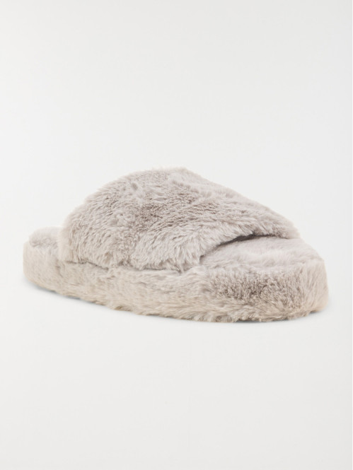 Mules ouvertes grises femme (36-41)