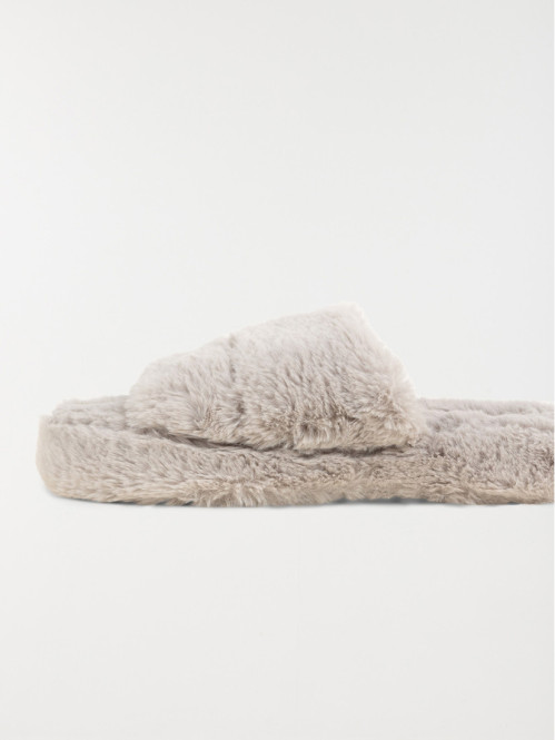 Mules ouvertes grises femme (36-41)