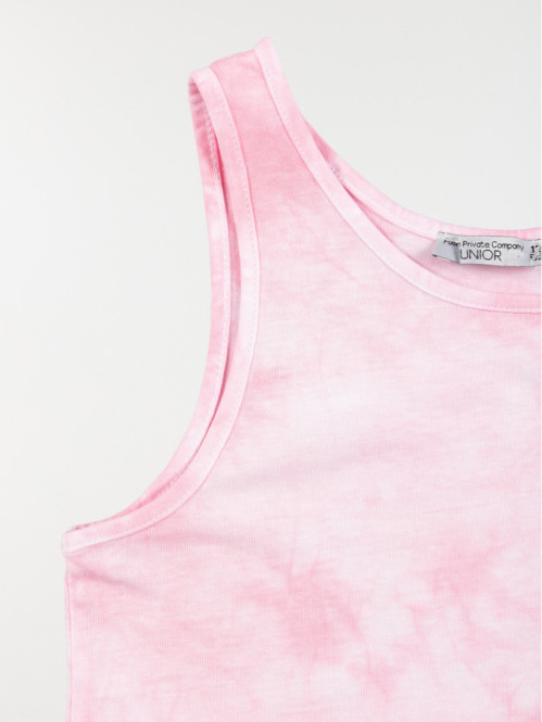 Robe tie and dye fille rose...
