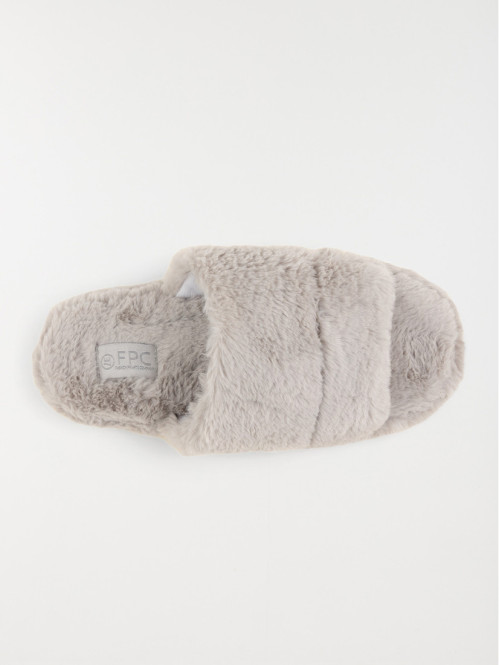 Mules ouvertes grises femme (36-41)