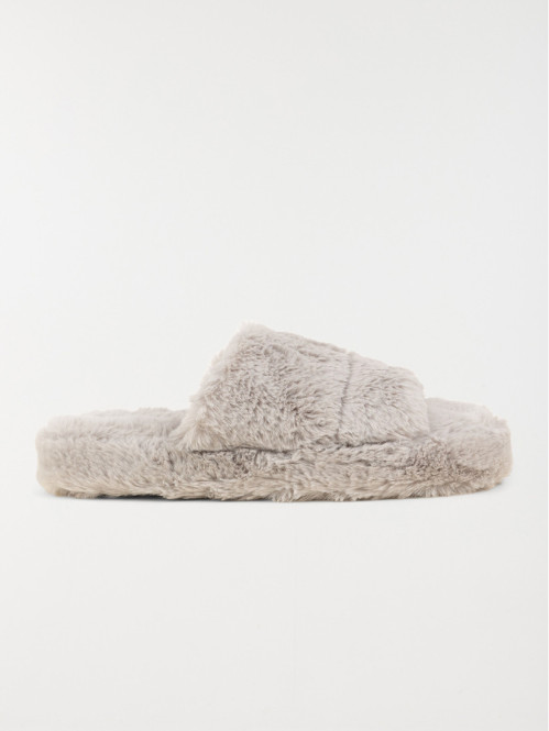 Mules ouvertes grises femme (36-41)